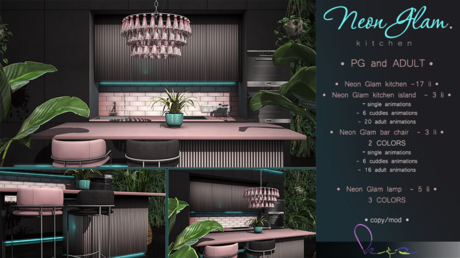 Second Life Marketplace - K&S - // Neon Glam kitchen PG